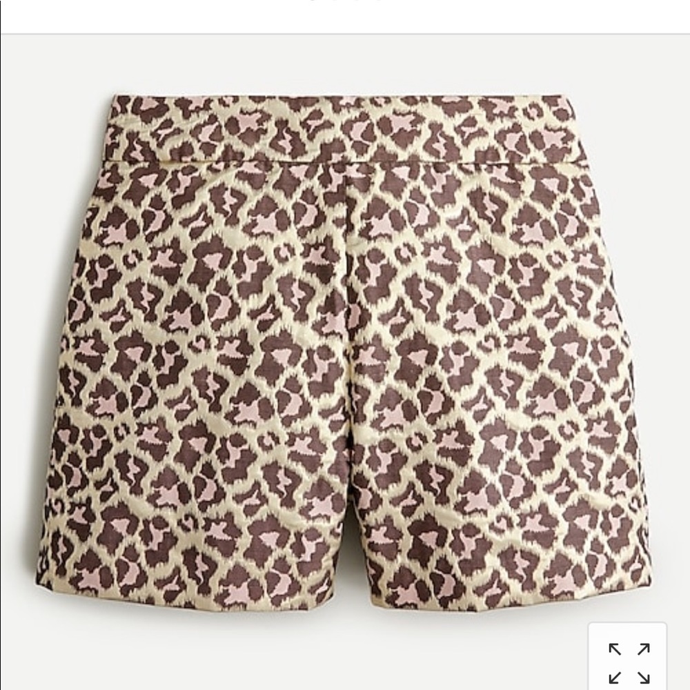 J.Crew leopard metallic  high rise shorts
